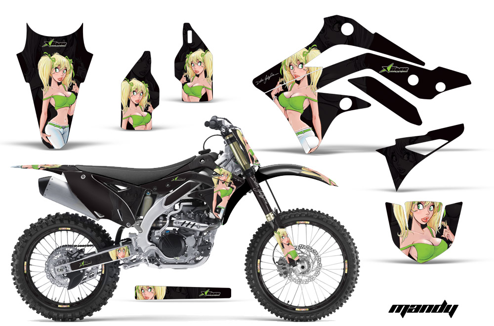 Kawasaki KX450F 2012 Graphics Kit Mandy GREEN-NPs